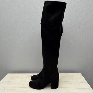 Sam Edelman Black Suede Varona Stretch Over The Knee Boots Size 8.5